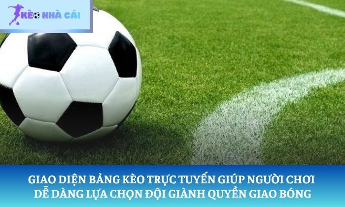 Kèo giao bóng trước Kèo giao bóng trước